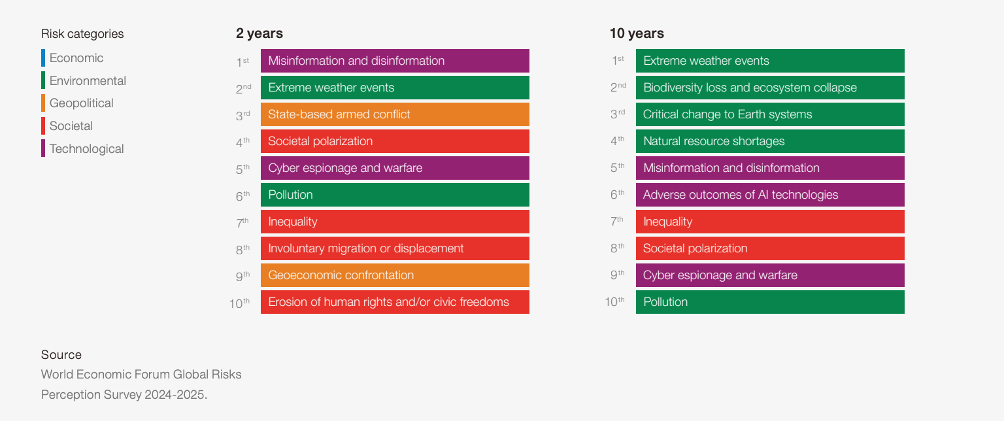 Fig.1 Attuale panorama dei rischi globali