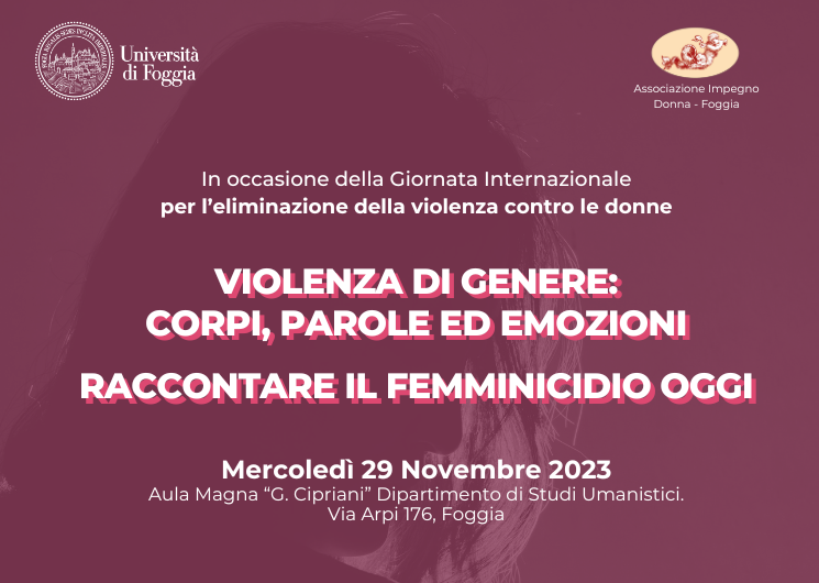 agenda_VIOLENZA DI GENERE- CORPI, PAROLE ED EMOZIONI RACCONTARE IL FEMMINICIDIO OGGI