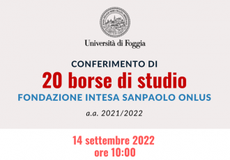 Conferimento borse Fondaziona Intesa San paolo onlus