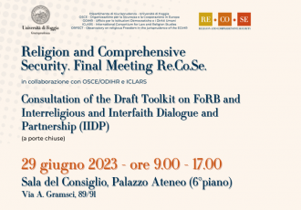 Religion and Comprehensive Security. Final Meeting Re.Co.Se